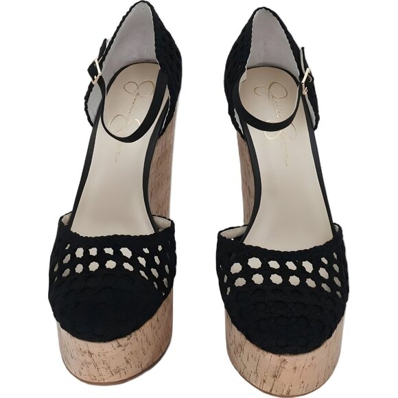 Jessica Simpson Marshela Ankle-Strap Platform Wedge Sandals Black US 10M - Picture 5 of 6